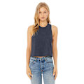 Miniatyrbild 2 av 2: Bella + Canvas Dam/Kvinnor Racerback Cropped Sleeveless Tank Heather Navy L