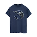 Miniatyrbild 1 av 3: Netflix Dam/Damer The Witcher Wolf Logo Bomull Boyfriend T- Navy Blue M