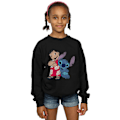 Miniatyrbild 3 av 6: Lilo & Stitch Klassisk Sweatshirt för flickor 7-8 år Svart Black 7-8 Years