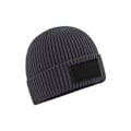 Miniatyrbild 2 av 2: Beechfield Unisex Patch Beanie One Size Graphic Grå/Svart Graphic Grey/Black One Size