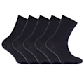 Miniatyrbild 1 av 2: FLOSO Barn/Barn Plain School Socks (Paket med 5) 9-12 UK Chi Navy 9-12 UK Child
