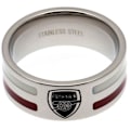 Miniatyrbild 1 av 3: Arsenal FC Färg Stripe Ring Medium Silver/Röd/Vit Silver/Red/White Medium