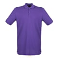 Miniatyrbild 1 av 3: Henbury Herr Modern Fit Bomullspiké Poloskjorta XL Lila Purple XL