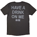 Miniatyrbild 2 av 2: AC/DC Unisex Vuxen Have A Drink On Me T-shirt med Baktryck XL Grå Grey XL