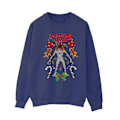 Miniatyrbild 1 av 4: Netflix Dam Demogorgon Jultröja för kvinnor/damer Navy Blue L