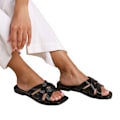 Miniatyrbild 3 av 3: Where's That From Damskor/Damer Kreta Multi Crossover Strap Slippers Black 5 UK