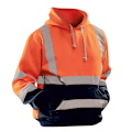 Miniatyrbild 3 av 3: Yoko herr synlighet Pull-Over Hoodie L Orange/Marinblå Orange/Navy L