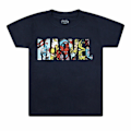Miniatyrbild 1 av 2: Marvel Barn T-shirt med logotyp för pojkar 7-8 år Marinblå Navy 7-8 Years