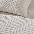 Miniatyrbild 6 av 6: The Linen Yard Tufted Chevron Påslakan Set Singel Stone Stone Single