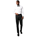 Miniatyrbild 3 av 3: Burton Herr Tuxedo Byxor med Smalt Midjeband, Skinny Passform, 36R Svart Black 36R