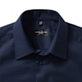 Miniatyrbild 5 av 6: Russell Collection Herr Kortärmad Easy Care Skräddarsydd Oxford Bright Navy 16inch