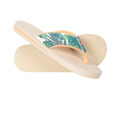 Miniatyrbild 1 av 6: Animal Womens/Ladies Swish Floral Recycled Flip Flops 4 UK Beig Beige/Green 4 UK