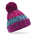 Miniatyrbild 1 av 2: Beechfield Junior Corkscrew Pom Pom Beanie One Size Winter Berr Winter Berries One Size