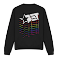 Miniatyrbild 1 av 5: BET Unisex Vuxen Cascading Rainbow Logo Sweatshirt XXL Svart Black XXL