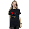 Miniatyrbild 2 av 5: It Womens/Ladies Georgie Float Cotton Boyfriend T-Shirt 3XL Svart Black 3XL