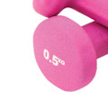 Miniatyrbild 3 av 3: Fitness Mad Neoprene Hantel (2-pack) 0,5 kg Rosa Pink 0.5kg