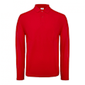 Miniatyrbild 1 av 2: B&C ID.001 Herr Långärmad Polo (2-pack) XS Crimson Crimson XS