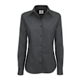 Miniatyrbild 2 av 2: B&C Dam/Dam Sharp Twill Långärmad Skjorta 4XL Svart Black 4XL