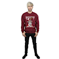 Miniatyrbild 4 av 5: Tom And Jerry Herr Jul Fair Isle Sweatshirt M Burgundy Burgundy M