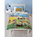 Miniatyrbild 2 av 6: Animal Crossing Logo Påslakan Set Enkelsäng Flerfärgad Multicoloured Single