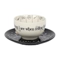 Miniatyrbild 3 av 6: Something Different Fortune Telling Keramisk Tekopp En Storlek Wh White/Black One Size