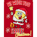 Miniatyrbild 4 av 6: SpongeBob SquarePants Barn/Barn Stickad Jultröja 1 Red 11-12 Years