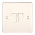 Miniatyrbild 2 av 3: Dencon Slimline 10A 2-vägsbrytare till BS3676 3-gäng Vit White 3 Gang