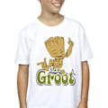 Miniatyrbild 3 av 4: Guardians Of The Galaxy Boys Groot Dancing T-Shirt 3-4 År Vit White 3-4 Years