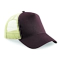 Miniatyrbild 1 av 2: Beechfield Herr Halv Mesh Trucker Cap / Huvudbonad En Storlek Choco Chocolate/Caramel One Size