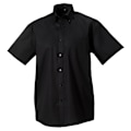 Miniatyrbild 1 av 3: Russell Collection Herr Kortärmad Ultimate Non-Iron Skjorta 15 Black 15inch
