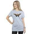 Miniatyrbild 2 av 5: Wonder Woman Dam/Damer Logotyp Bomull Boyfriend T-Shirt L Spor Sports Grey L