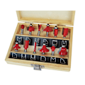 Miniatyrbild 3 av 4: Faithfull 1/4in Tct Fräsbitsset, 12 Delar One Size Multi Col Multi Colour One Size