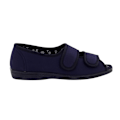Miniatyrbild 2 av 2: San Diego Dam/Damer Bred Passform Bomull Tvilling Touch Fastening Peep Toe Casual Skor 9 UK Marinblå Navy Blue 9 UK