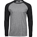 Miniatyrbild 1 av 4: Tee Jay Herr T-shirt i baseballmodell S Heather Grey/Black Heather Grey/Black S