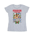 Miniatyrbild 1 av 2: Netflix Dam/Kvinnor Stranger Things Jul Affisch Bomull T-shirt Sports Grey XL