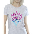 Miniatyrbild 3 av 4: Disney Dam/Dam T-shirt i bomull med rosa krona för kvinnor/damer XXL Sports Grey XXL