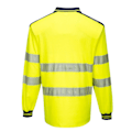 Miniatyrbild 2 av 2: Portwest Herr PW3 Hi-Vis Komfort Långärmad Poloshirt 4XL Gul Yellow/Navy 4XL
