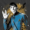 Miniatyrbild 3 av 5: Star Trek Unisex Vuxen Prosper Space T-Shirt L Gråmelerad Charcoal L