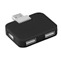 Miniatyrbild 1 av 2: MidOcean Fyrkantig ABS-plast 4 Portars USB-hub One Size Svart Black One Size