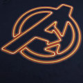 Miniatyrbild 3 av 4: Avengers Neon Logo T-shirt för män M Marinblå/Orange Navy/Orange M