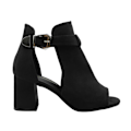 Miniatyrbild 1 av 3: Var kommer det ifrån Dam/Dam Lisa Open Toe Block Heel High H Black 6 UK