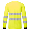 Miniatyrbild 2 av 2: Portwest PW2 Varsel Långärmad T-shirt för män L Gul/Svart Yellow/Black L