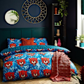 Miniatyrbild 1 av 4: Furn Untamed Cheetah Påslakan Set Superking Blå Blue Superking
