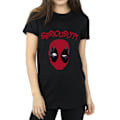 Miniatyrbild 5 av 6: Deadpool Dam/Damer Allvarligt Bomull Pojkvän T-shirt L Bla Black L