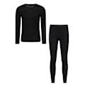 Miniatyrbild 1 av 6: Mountain Warehouse Herr Merino Ull Termiskt Baslager Set 4XL Black 4XL R