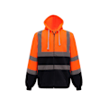 Miniatyrbild 1 av 3: Yoko Hi-Vis Säkerhets Full Zip Hoodie XL Orange/Marinblå Orange/Navy XL