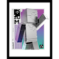 Miniatyrbild 1 av 3: Minecraft Block Wave Inramad Poster 40cm x 30cm Flerfärgad Multicoloured 40cm x 30cm