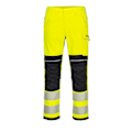 Miniatyrbild 1 av 2: Portwest Modaflame Varsel Skyddsbyxor för Män 30R Yellow/Black 30R