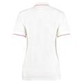 Miniatyrbild 2 av 2: Kustom Kit Dam/Dam St Mellion Bomullspiké Tipped Polo Sh White/Red 10 UK