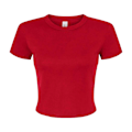 Miniatyrbild 1 av 3: Bella + Canvas Dam/Dam Crop Top 20 UK Solid Röd Solid Red 20 UK